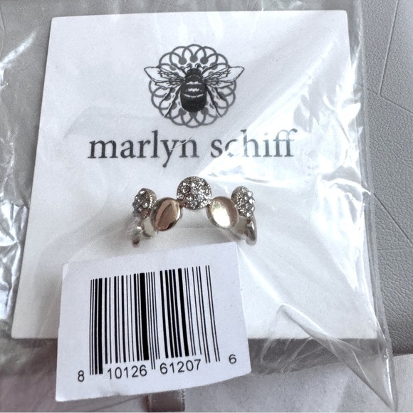 ✨One of a Kind Stunning Marlyn Schiff Disc Pave Adjustable Ring✨ - Picture 5 of 16